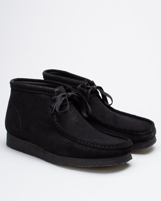 Clarks Originals Wallabee Boot-Black Suede Shoes - Shoes - Lester Store