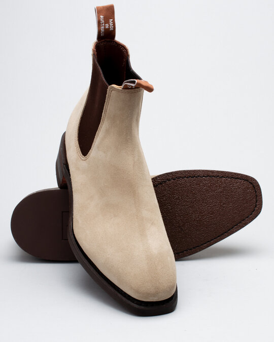 RM Williams Blaxland-Bone Suede Shoes - Shoes Online - Lester Store