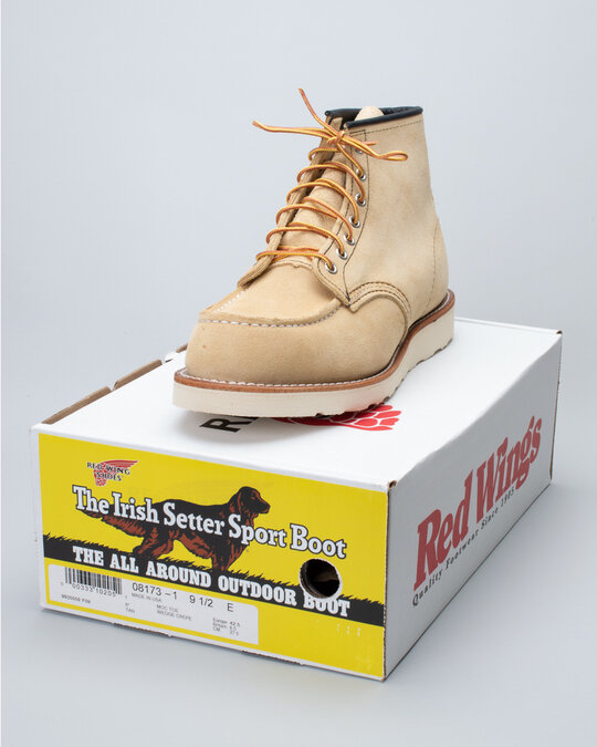 Red Wing Shoes 6 Classic Work Moc Toe 8173-Tan Abilene Shoes 