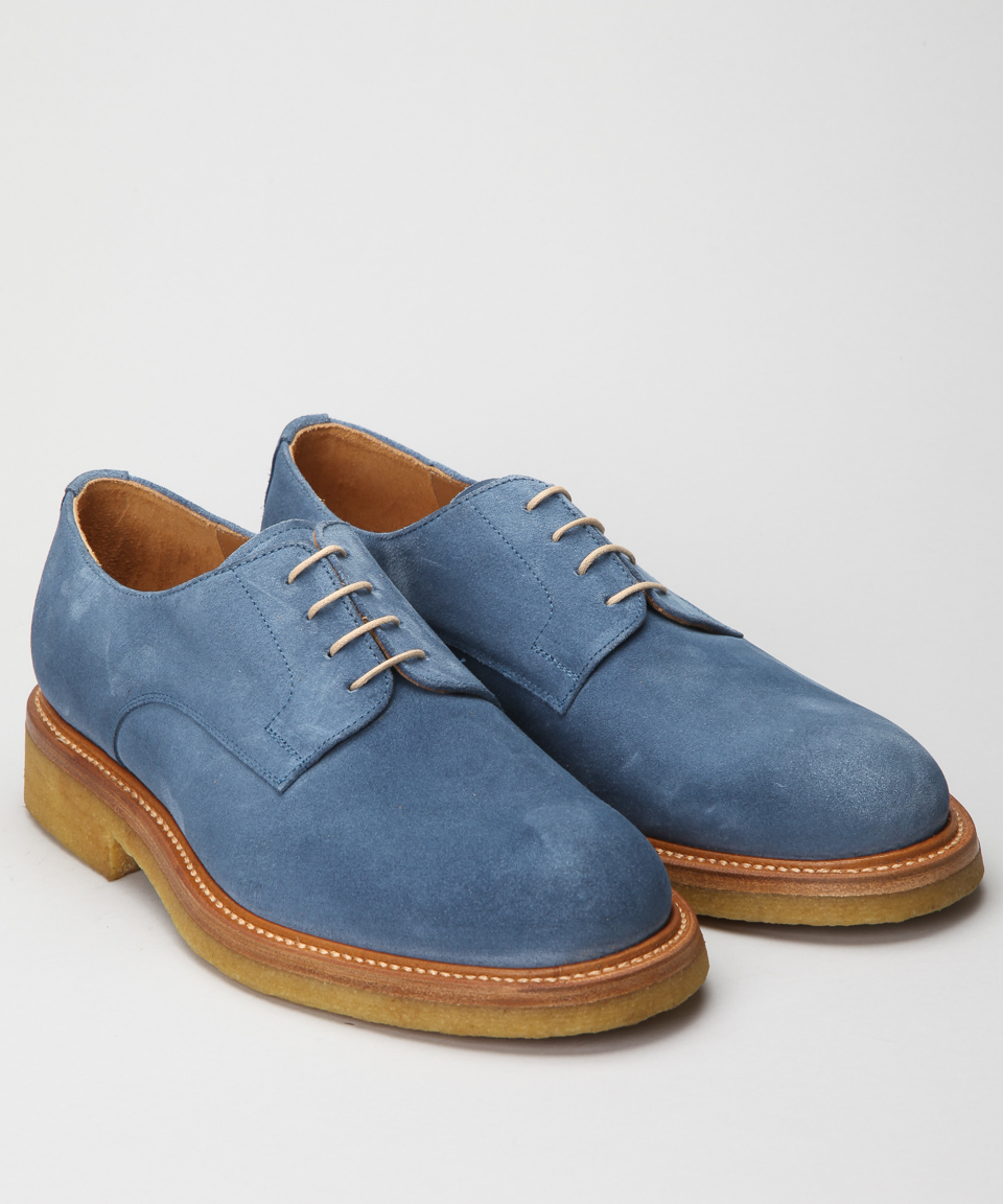 light blue suede shoes