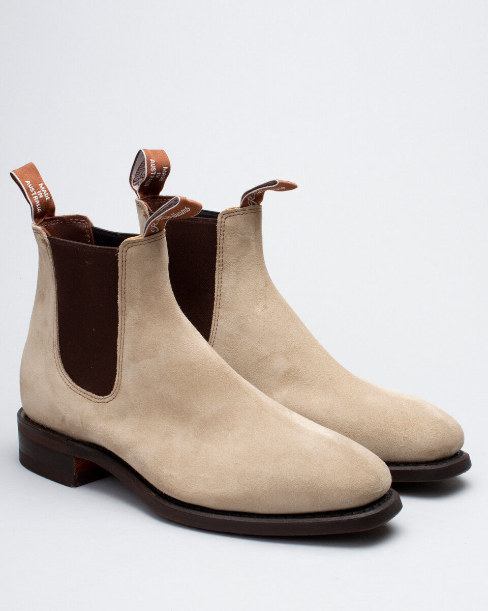 RM Williams Blaxland-Bone Suede Shoes - Shoes Online - Lester Store