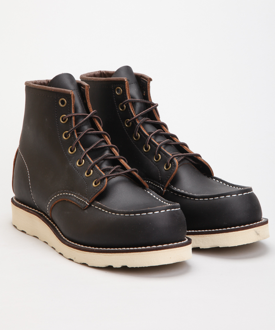 Red Wing Shoes 6 Classic Moc 8849-Black 